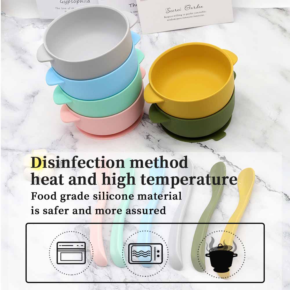Baby Bowls With Lids Silicone Suction Bowl Microwave Safe
