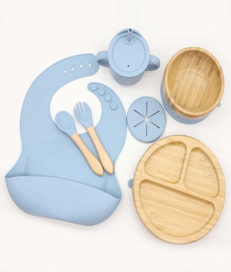 Bamboo Bowl With Suction Silicone Baby Feeding Bowl Spoon Set detail2