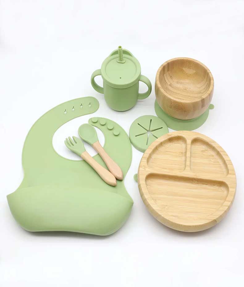 Bamboo Bowl With Suction Silicone Baby Feeding Bowl detail1