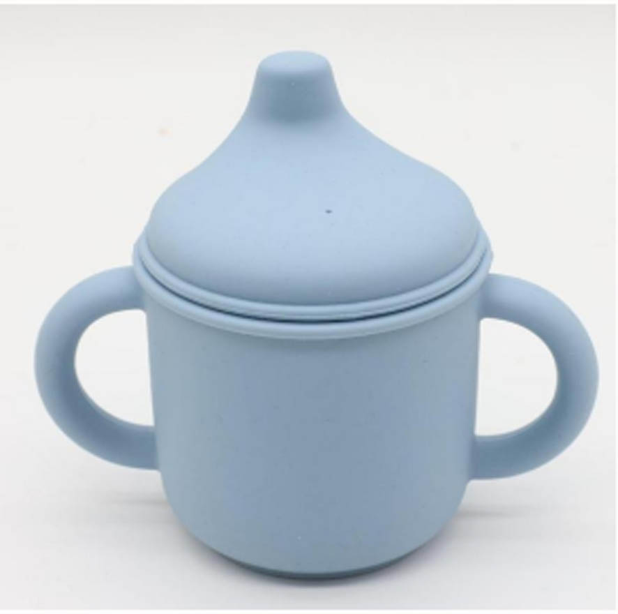 Silicone Baby Slow Flow Pacifier Cup with Straw,Trainer Cup for Infant Leak Proof