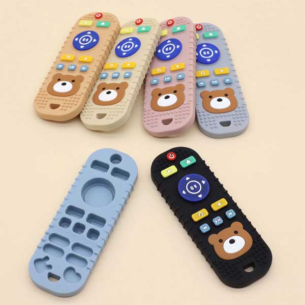 Silicone Baby TV Remote Control Teether Toy BPA Free