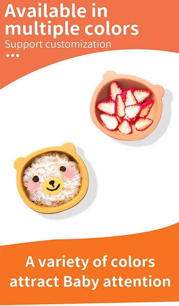 Silicone Feeding Bowl Baby Bear Shape Bowl Microwave Safety