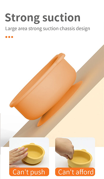 Silicone Feeding Bowl Baby Bear Shape Bowl Suction