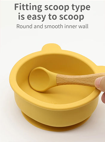 Silicone Feeding Bowl Baby Bear Shape Bowl YSC Non-Toxic