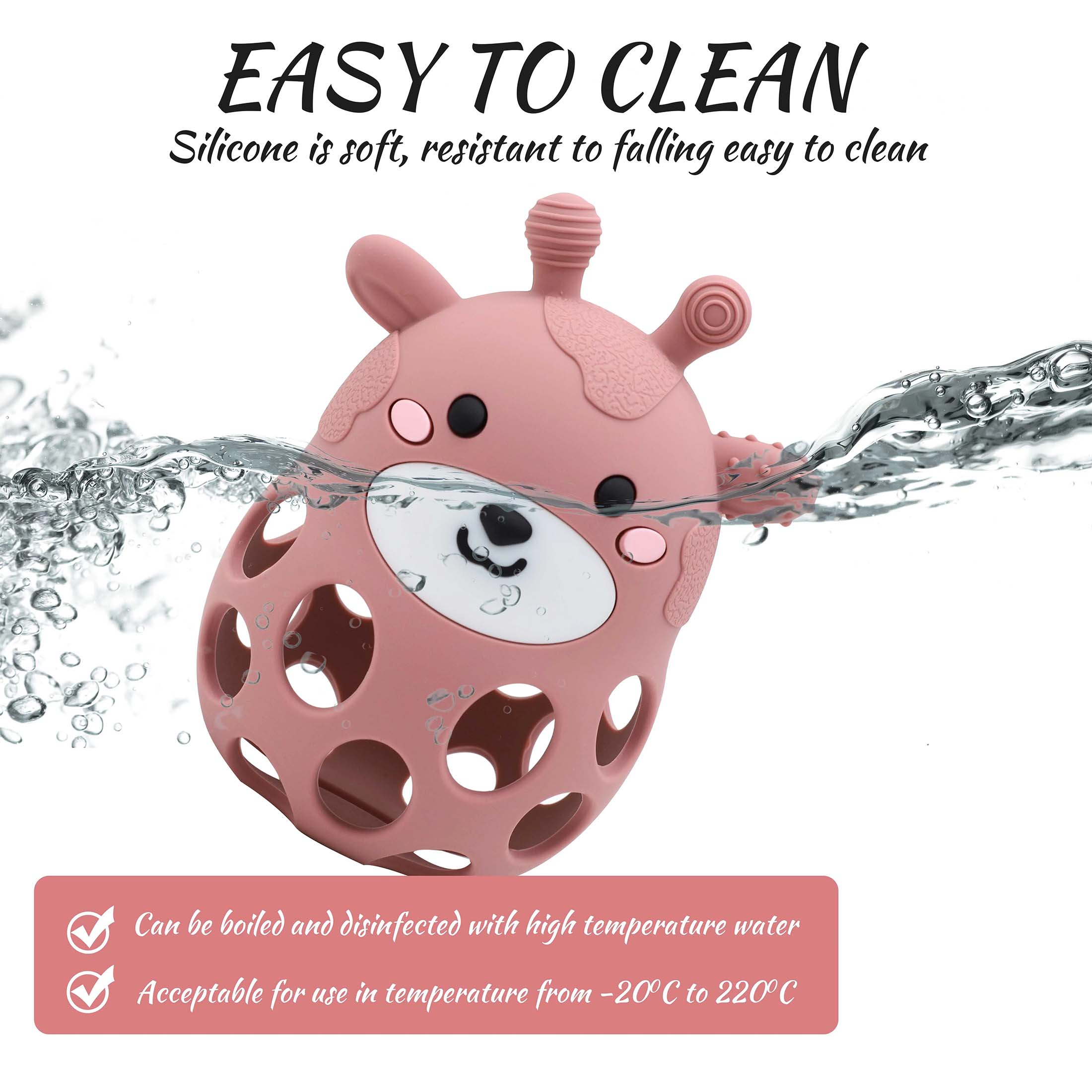 Silicone Newborn Infant Teether Baby Teething Toys Animal Shape Detail 2