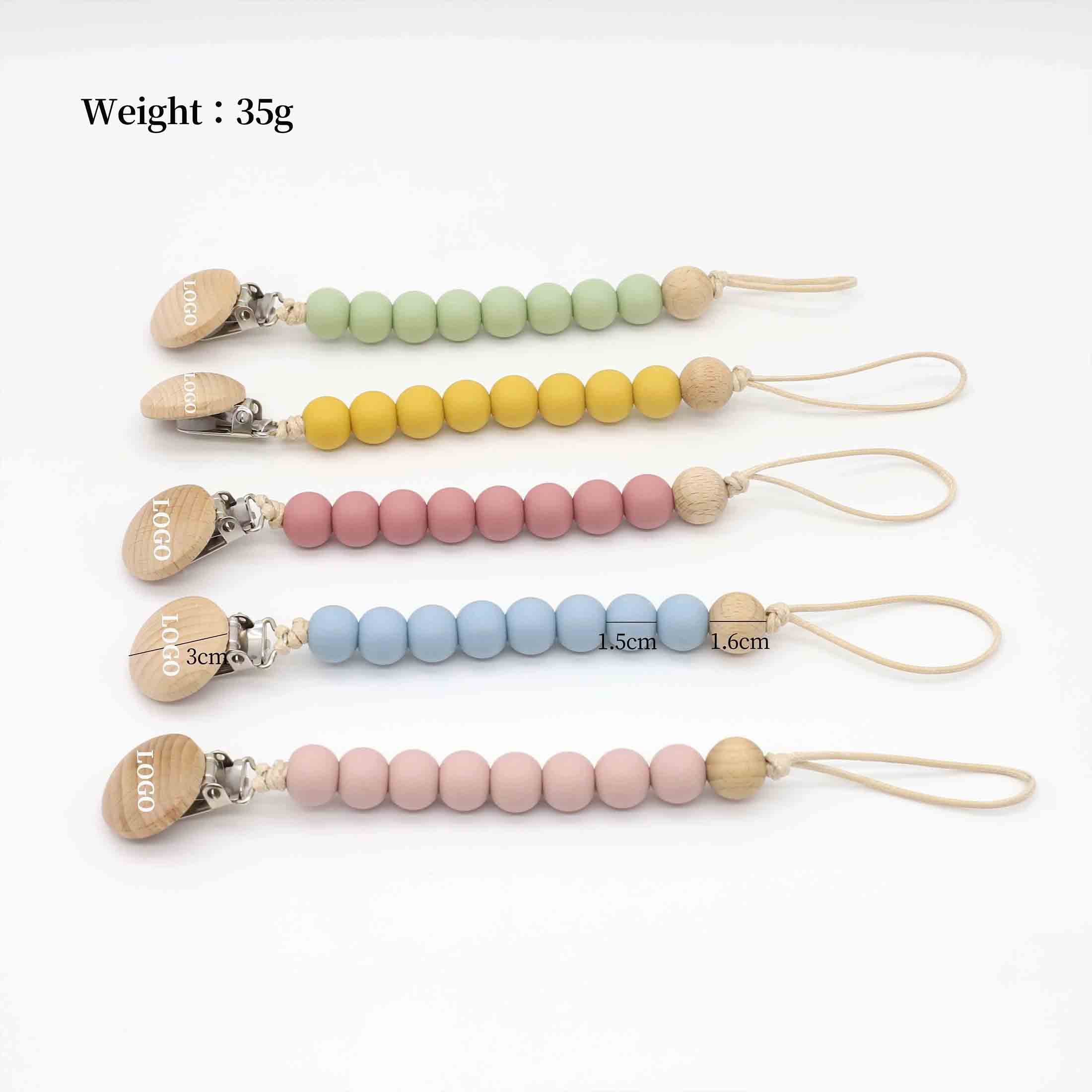 Silicone Nipple Chain Baby Teething Friendly