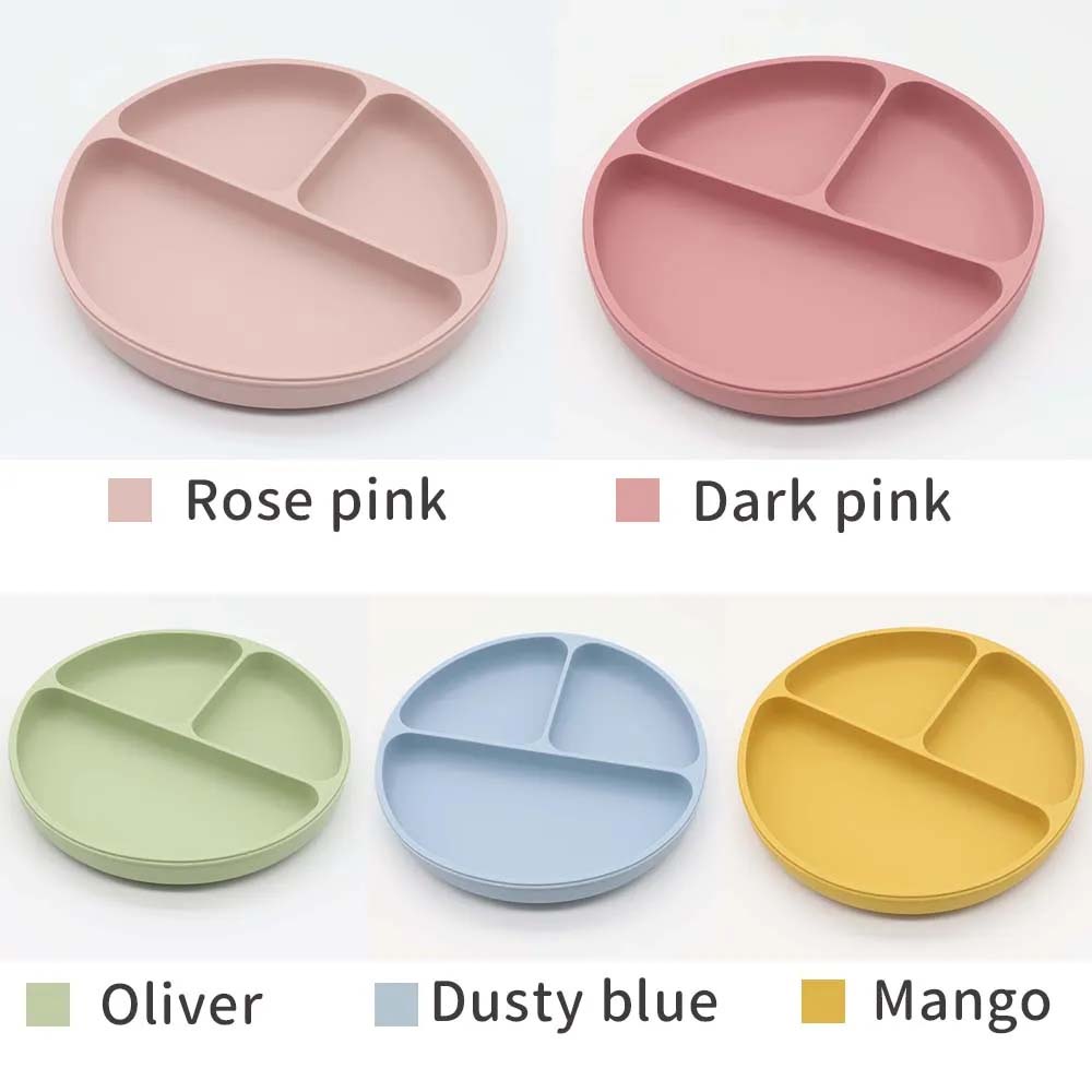 Silicone Suction Plate,silicone Baby 3 divide plate, BPA Free New Arrival