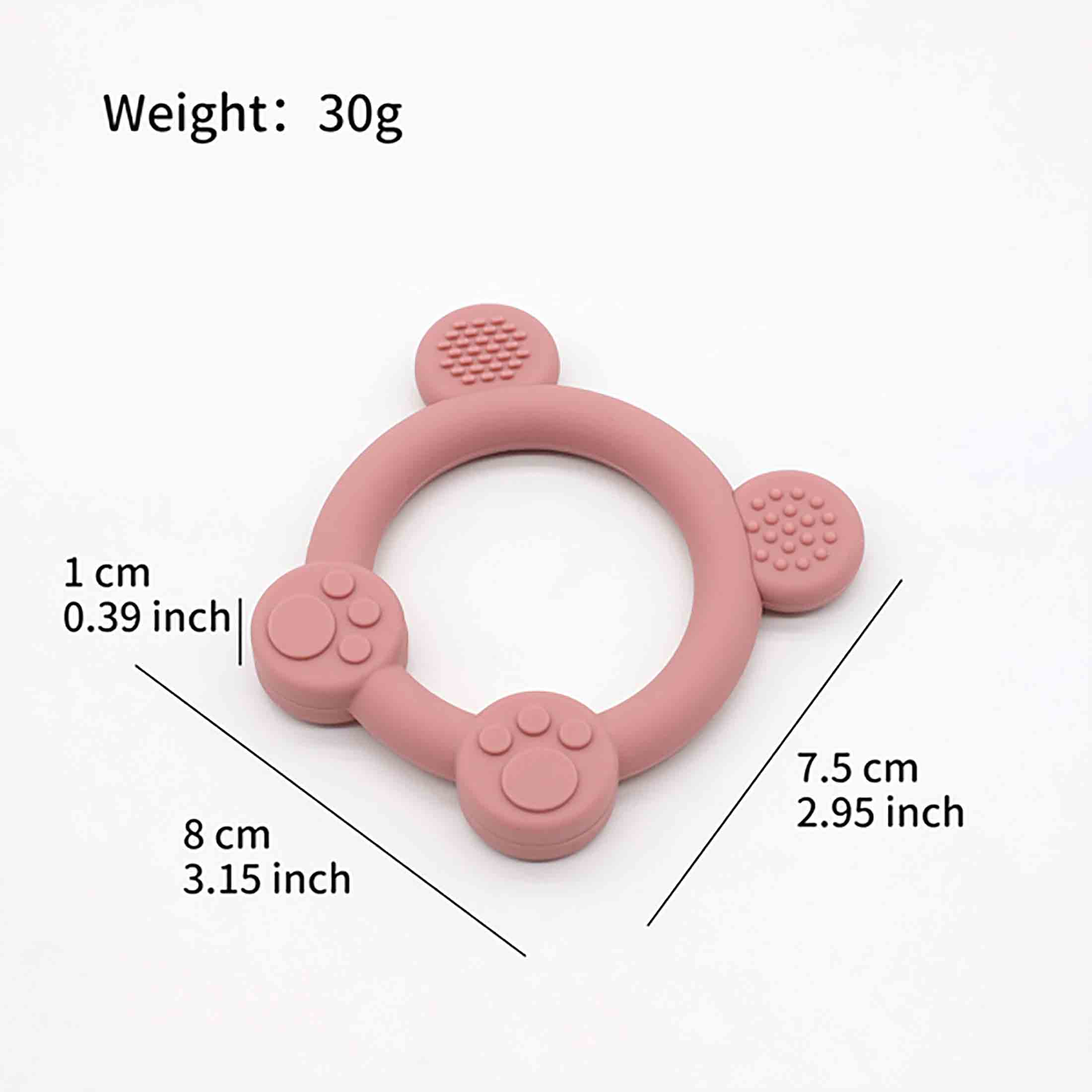 Soft silicone baby teething rings BPA free easy grip
