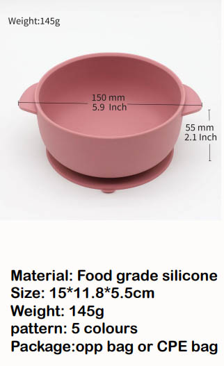 Suction Silicone Bowl Silicone Baby Feeding Bowl Custom