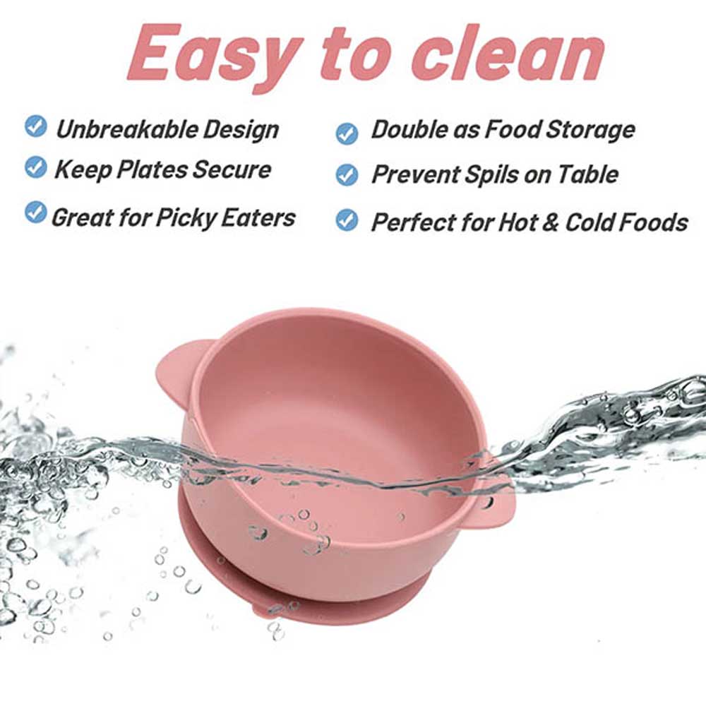 Suction Silicone Bowl Silicone Baby Feeding Bowl Easy to Clean
