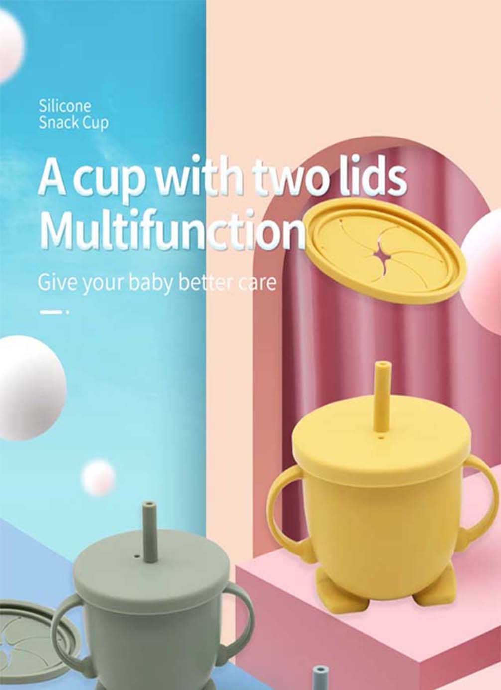 baby silicone drinking cup non-toxic
