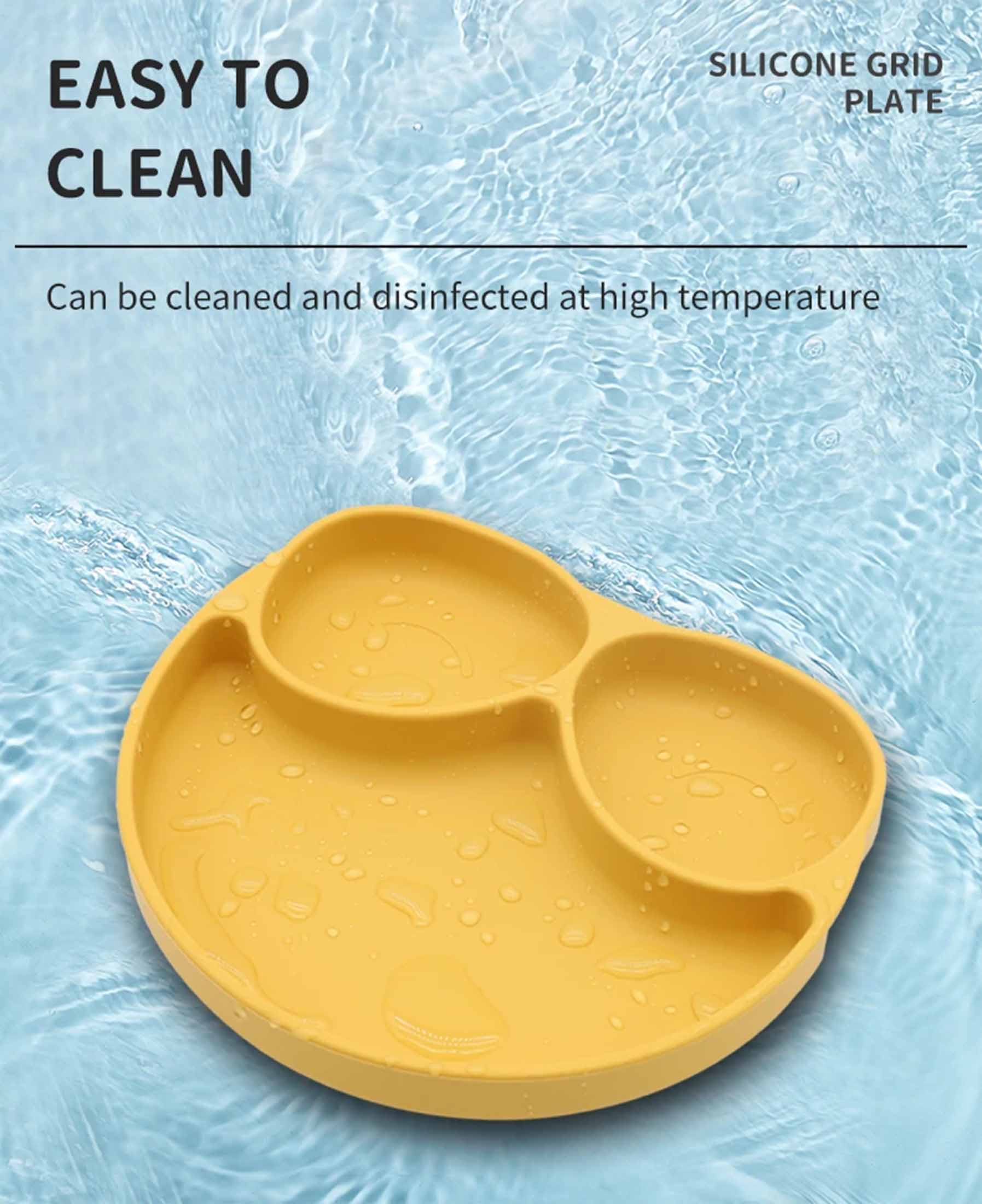 silicone divided plate,Silicone Baby Owl Plate with Suction Easy to Clean