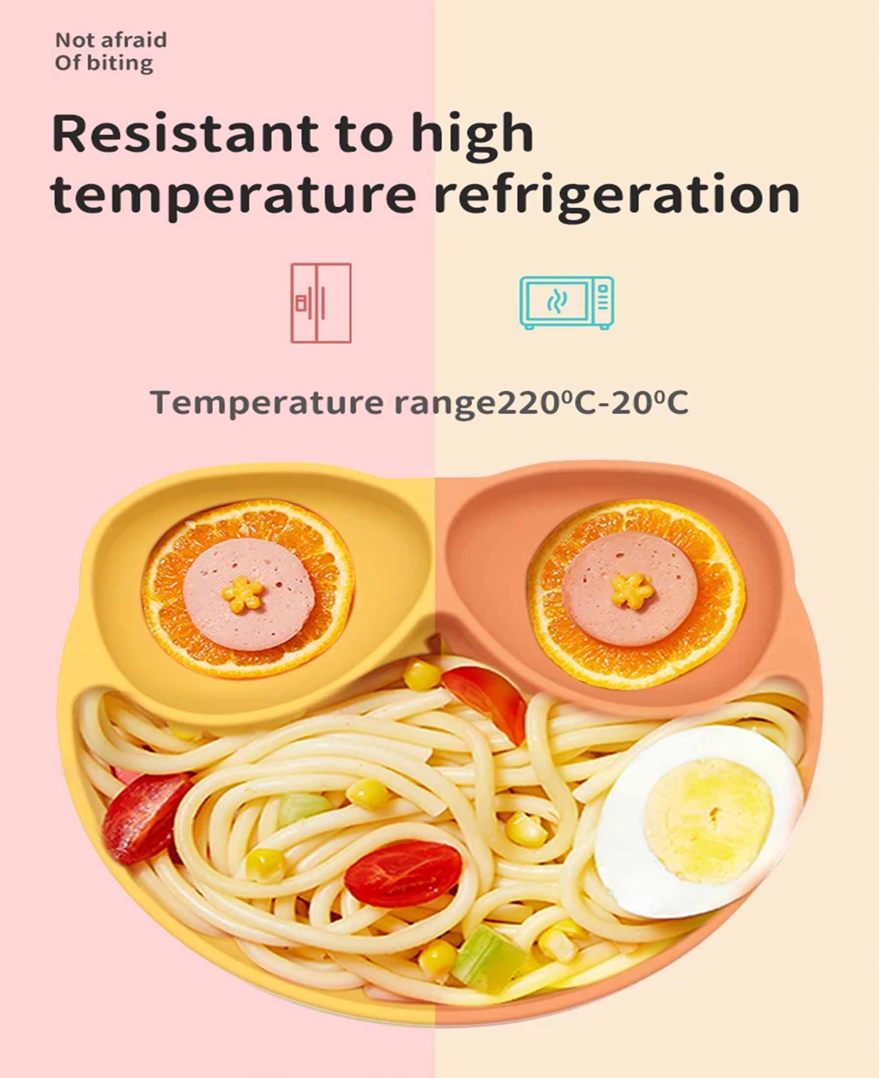silicone divided plate,Silicone Baby Owl Plate with Suction Eco-Friendly