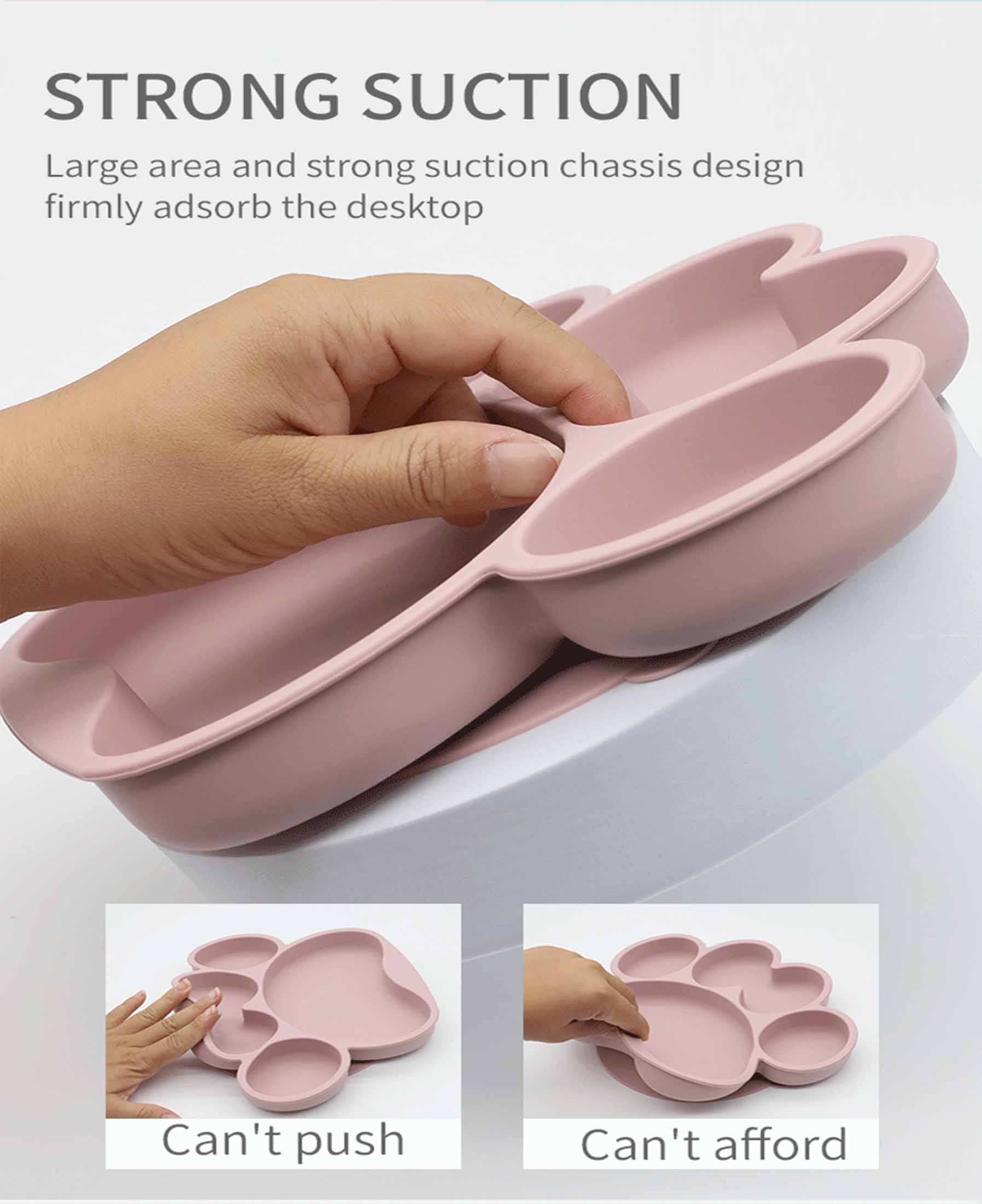 silicone plates for adults,Silicone Baby Bear's Paw Plate with Suction BPA Free